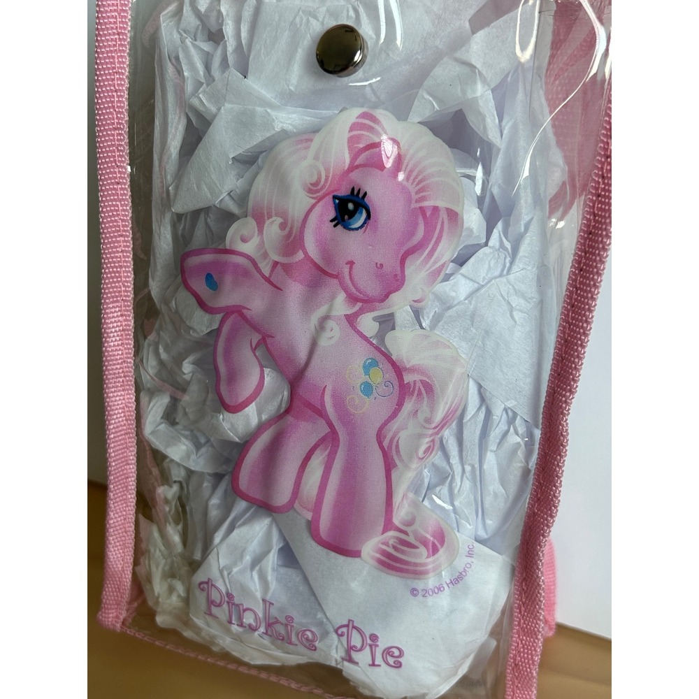 Vintage 2006 My Little Pony Pinkie Pie Clear Vinyl Mini Tote Bag Hasbro G3 Pink - Picture 9 of 9